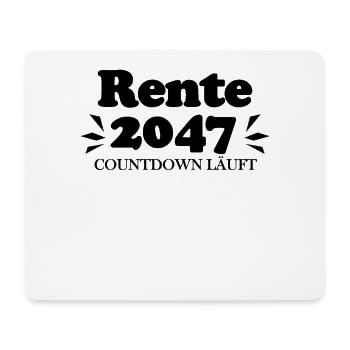 Rente 2047 Ruhestand Rentner Renteneintritt - Mousepad (Querformat) - Weiß - Vorne