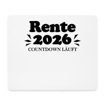 Rente 2026 Ruhestand Rentner Renteneintritt - Mousepad (Querformat) - Weiß - Vorne