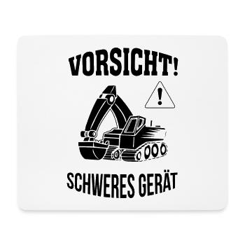 Bagger Baggerfahrer Baugeräteführer Schweres Gerät - Mousepad (Querformat) - Weiß - Vorne