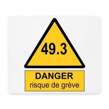 49.3 danger - Tapis de souris (format paysage) - blanc - Devant