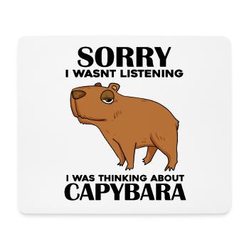 Capybara Wasserschwein - Tapis de souris (format paysage) - blanc - Devant
