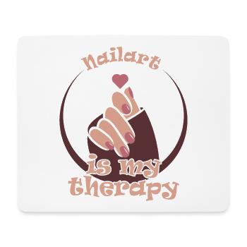 Nailart is my therapy nail technician - Mouse Pad (horizontal) - white - Front