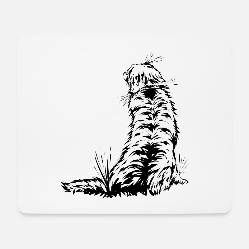 Golden Retriever - Mousepad (Querformat) - Weiß