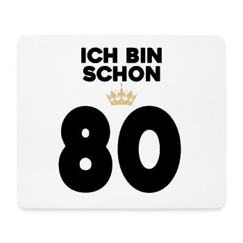 80 Geburtstag - 80 Jahre - Mousepad (Querformat) - Weiß - Vorne