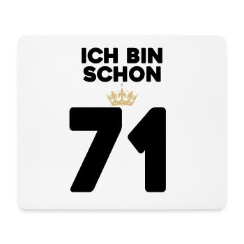 71 Geburtstag - 71 Jahre mit Krone - Mousepad (Querformat) - Weiß - Vorne