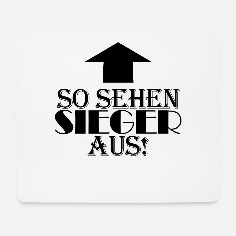 Sieger Erster Gewinner - Mousepad (Querformat) - Weiß