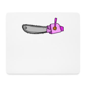 Tronçonneuse pour femme - Tronçonneuse pour femme - Tapis de souris (format paysage) - blanc - Devant