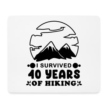 Hiking 40th birthday hiker mountain mountains - Mouse Pad (horizontal) - white - Front