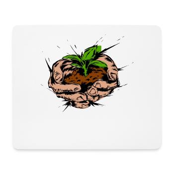 Jardin du jardinier - Tapis de souris (format paysage) - blanc - Devant