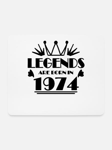 1974 - Jahrgang 1974 - Mousepad (Querformat) - Weiß