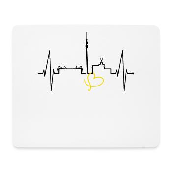 Dortmund Skyline Heartbeat Stadium Fan Dortmunder - Mouse Pad (horizontal) - white - Front