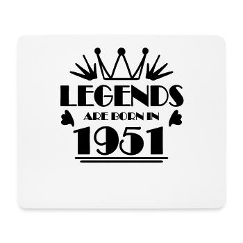 1951 - Jahrgang 1951 - Mousepad (Querformat) - Weiß - Vorne