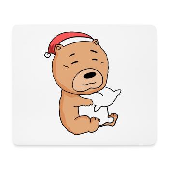Chow Chow Chien Noël Sommeil Fatigué - Tapis de souris (format paysage) - blanc - Devant