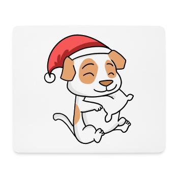 Jack Russell Terrier Dog Christmas Sleep - Mouse Pad (horizontal) - white - Front