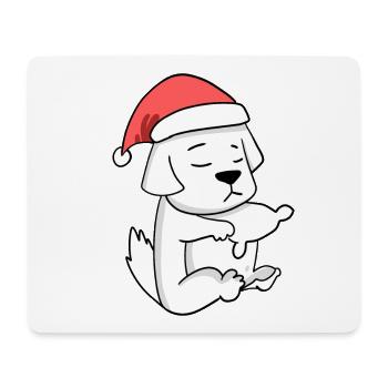 Pyrenean Mountain Dog Dog Christmas Sleep Tired - Mouse Pad (horizontal) - white - Front