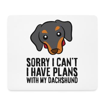 Ich kann leider nicht, ich habe Pläne mit meinem - Mousepad (Querformat) - Weiß - Vorne