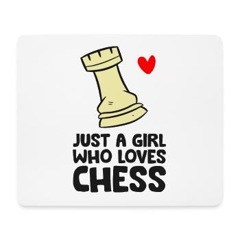 Just a Girl Who Loves Chess - Mouse Pad (horizontal) - white - Front
