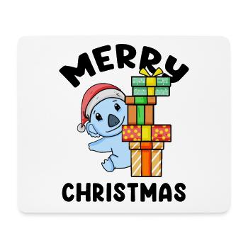 Frohe Weihnachten Koala - Mousepad (Querformat) - Weiß - Vorne