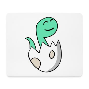 Dinosaur Egg Dino Baby Motif - Mouse Pad (horizontal) - white - Front