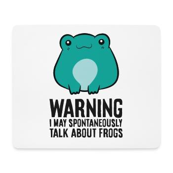 Froschliebhaber Warnung: Ich kann spontan über - Mousepad (Querformat) - Weiß - Vorne