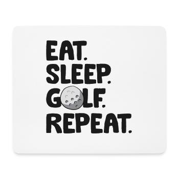 Eat Sleep Golf Repeat Golf Player Funny Golfing - Mouse Pad (horizontal) - white - Front