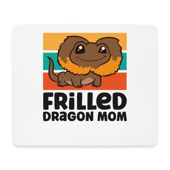 Curled Dragon Mama Reptile Curled - Tapis de souris (format paysage) - blanc - Devant