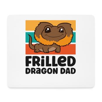 Curled Dragon Papa Reptile Curled - Tapis de souris (format paysage) - blanc - Devant