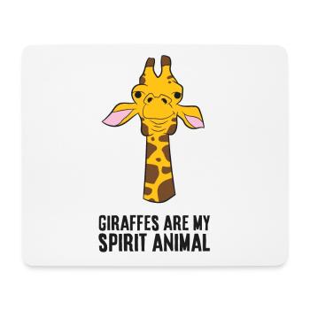 Les girafes sont mon animal spirituel Drôle de girafe - Tapis de souris (format paysage) - blanc - Devant