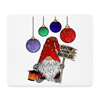 Gnome Christmas Dwarf Merry Christmas - Mouse Pad (horizontal) - white - Front