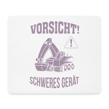 Bagger Baggerfahrer Baugeräteführer Schweres Gerät - Mousepad (Querformat) - Weiß - Vorne