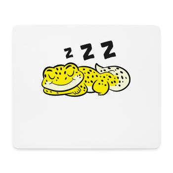 Leopardgecko Pyjama Reptil Eidechse Schlafender - Mousepad (Querformat) - Weiß - Vorne