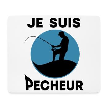 Je suis pêcheur - Tapis de souris (format paysage) - blanc - Devant