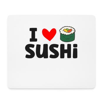 I Love Sushi Love Sushi Rolls - Mouse Pad (horizontal) - white - Front
