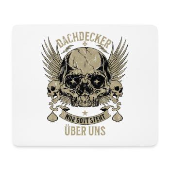 Dachdecker Totenkopf mit Flügeln - Mousepad (Querformat) - Weiß - Vorne