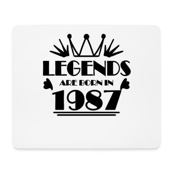 1987 - Jahrgang 1987 - Mousepad (Querformat) - Weiß - Vorne