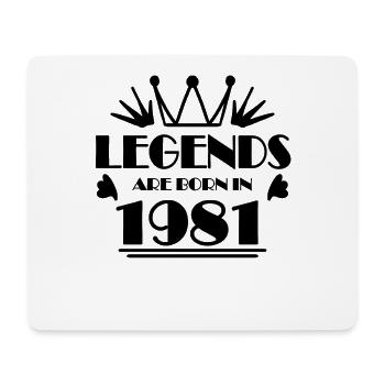 1981 - Born 1981 - Mouse Pad (horizontal) - white - Front