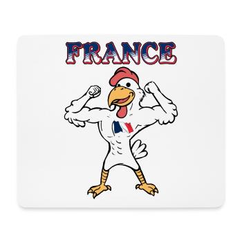 Coq Français Équipe de France de Sport - Tapis de souris (format paysage) - blanc - Devant