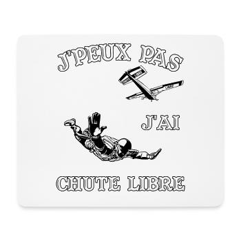 J'Peux Pas J'ai Chute Libre Cadeau Parachutiste - Tapis de souris (format paysage) - blanc - Devant