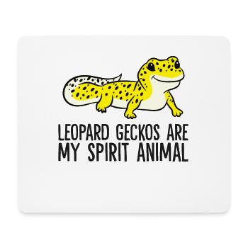 Leopardgeckos sind mein Seelentier - Mousepad (Querformat) - Weiß - Vorne