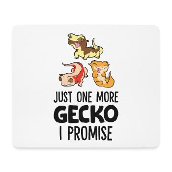 Just One More Crested Gecko Reptile Pet Crested - Mouse Pad (horizontal) - white - Front