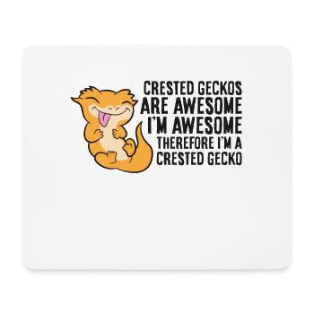 Crested Geckos Are Awesome Im Awesome Im A - Mouse Pad (horizontal) - white - Front