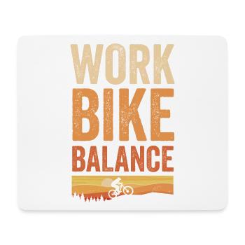 Mountain Bike MTB Work Bike Balance for bikers - Mouse Pad (horizontal) - white - Front