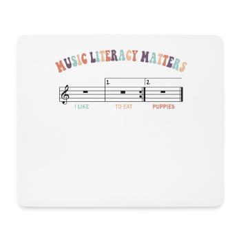Music Literacy Matters - Mouse Pad (horizontal) - white - Front