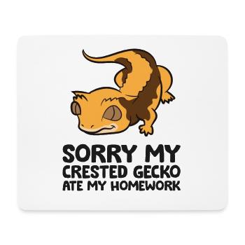 Sorry My Crested Gecko Ate My Homework Schule - Mousepad (Querformat) - Weiß - Vorne