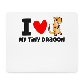Ich liebe meinen winzigen Drachen Reptil Pet - Mousepad (Querformat) - Weiß - Vorne