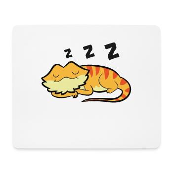 Bearded Dragon Pajama Reptile Lizard Sleeping - Mouse Pad (horizontal) - white - Front