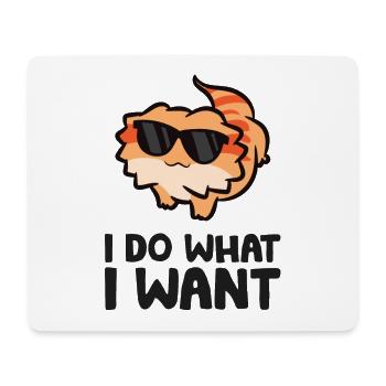 I Do What I Want Reptile Lizard Bearded Dragon - Mouse Pad (horizontal) - white - Front