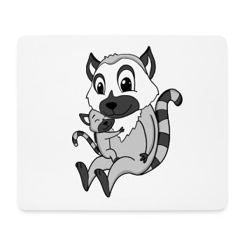 Family pregnancy - Lemur with baby - Lemur - Mouse Pad (horizontal) - white - Front