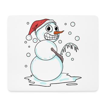 Snowman funny - Mouse Pad (horizontal) - white - Front