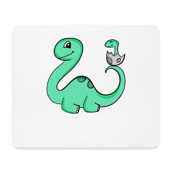 Dinosaure avec bébé dinosaure - Tapis de souris (format paysage) - blanc - Devant